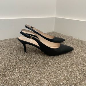 Cole Haan Black Kitten Heel Sling Back Shoes Size 8